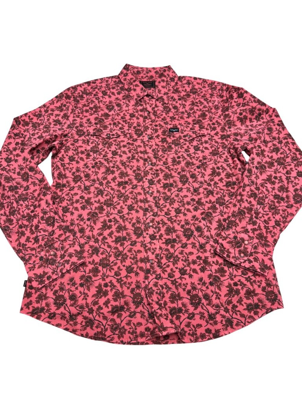 NWT Kimes Ranch Men's Cool Max Western Floral Pearl Snap Button LS Shirt, Sz M